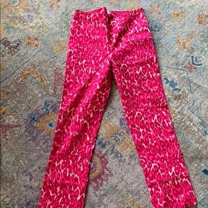 Pink cheetah print leggings